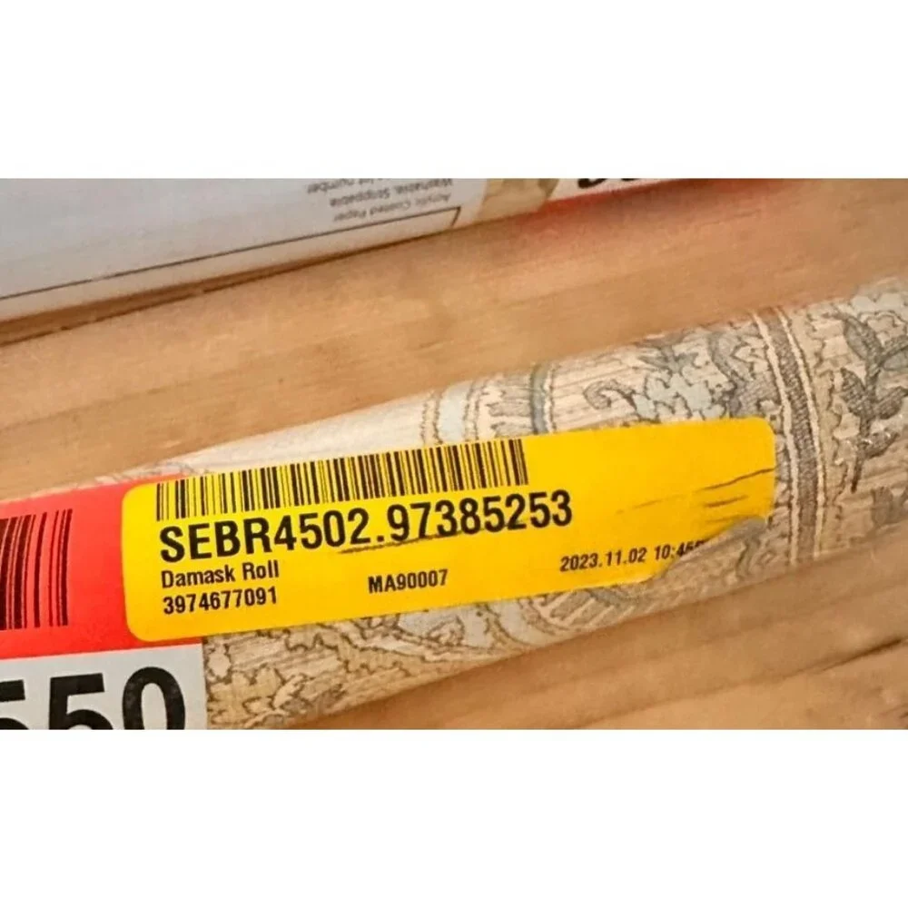 NEW Seabrook Designs Margaret Damask Wallpaper Roll MA90007 Beige/Taupe